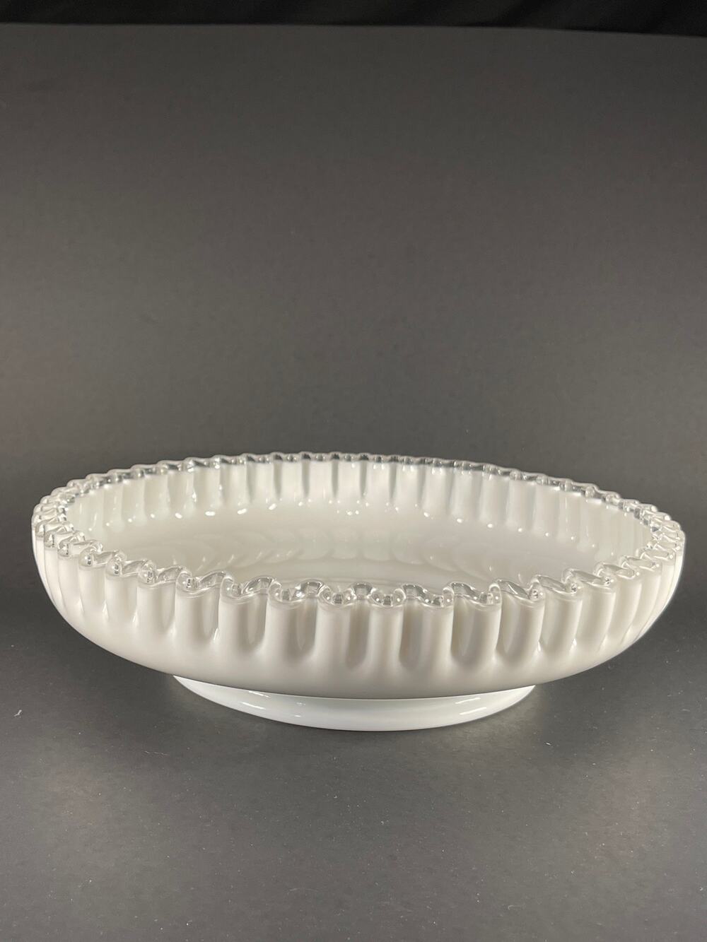 Fenton Art Glass | Milk Glass 10” Pie Dish / Serving Dish